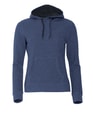 Dames Hoodie Clique Classic Blauw melange